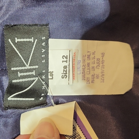 NIKI by NIKI LIVAS Royal Blue Leme' V-Back Rose Detail Maxi Bridesmaid Dress - Picture 2 of 14